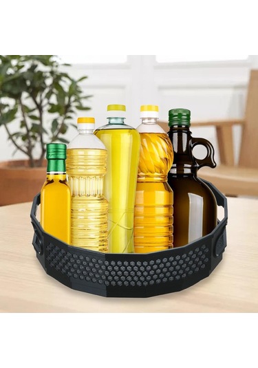 Suntek Magideal Kaymaz Pikap Baharat Rafı Banyo Depolama Tepsisi Siyah