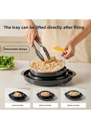 Fortunelane El İle Tavuk Göğsü Salata Işleyici, Sünger Tabanlı, Islanmayan, Dayanıklı, Kompakt Siyah Diğer Diğer