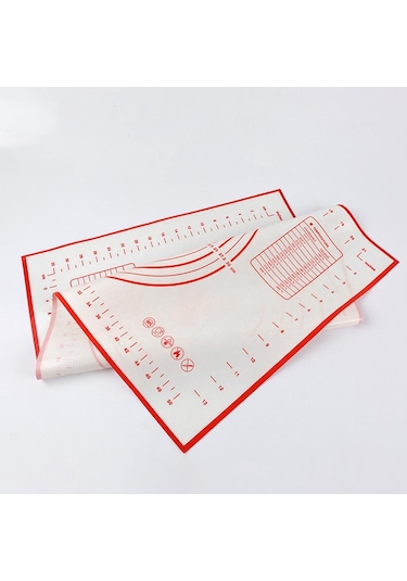 Silikon Yapışmaz Yoğurma Yuvarlanan Hamur Mat Pişirme Pedi Ölçekli Bakeware 40x30cm