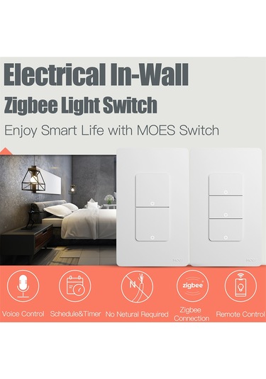 Gajeena Tuya Zigbee Akıllı Anahtar - 4 Yollu, Ses Kontrollü, Uzaktan Kumandalı, 90-250v Çalışma Voltajı Tuya Zigbee