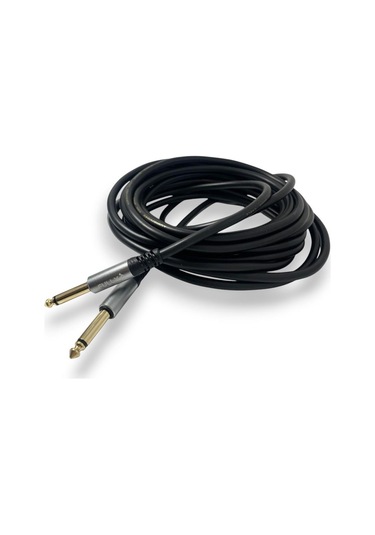Fully 3metre 6.3mm Erkek-erkek Mono Gitar Kablo - Siyah