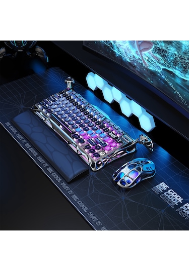 Gravastar Mercury K1 Pro Rgb Alüminyum Çerçeveli Kablosuz Mekanik Gaming Klavye