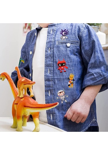 Ütüyle Yapışan Yamalar, 12 Robot Ütüyle Yapışan Yama, Giysi, Tişört, Kot Ceket İçin Dikilen Yamalar