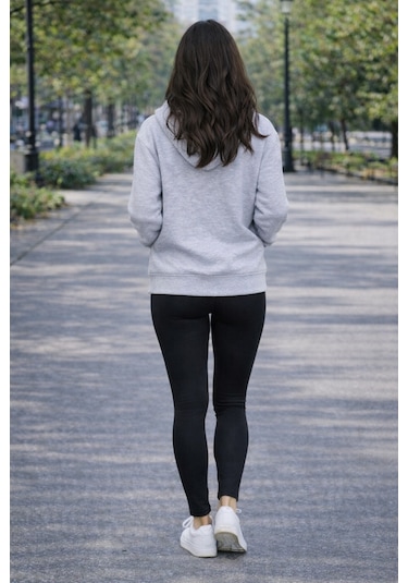 Buyolog Kadın Oversize Premium 3 İplik Şardonlu Sweatshirt Gri