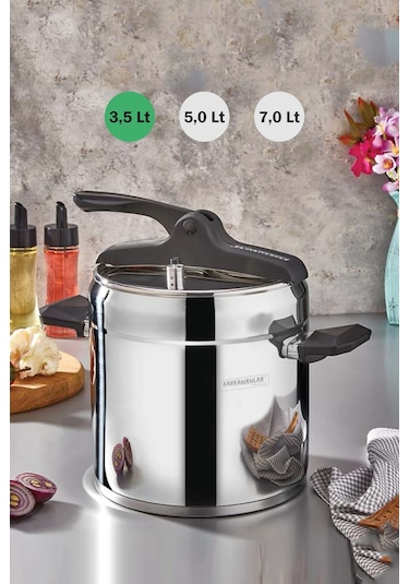 Kahramanlar Tekli Bakalit Saplı Düdüklü Tencere 3,5 Lt. 2150 Siyah