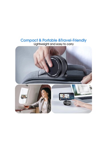 Teltree K10a Siyah Manyetik Araç Tutucu - 360 Dönebilen, Vakum Emici, Katlanabilir, Magsafe Uyumlu, Çok Senaryoda El-işsiz Kullanım Siyah