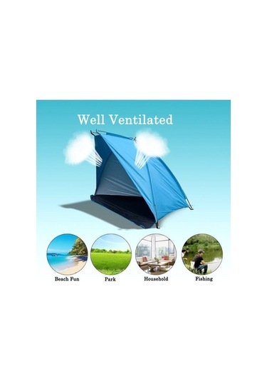 Bloomnest Tek Katmanlı Kamuflaj Çadır, Açık Hava Kamp & Piknik Çadırı, Balıkçılık İçin, Renkli Çift Kişilik Mavi Mavi, Tek Katmanlı Kamp Çadır Mavi