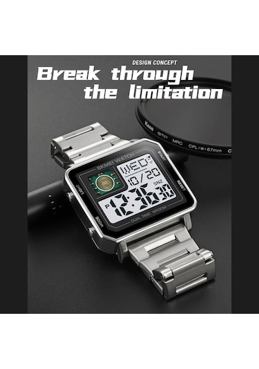 Skmeı 2033 Spor Saatleri Geri Sayım Çift Zamanlı Saat Alarm Saati Kronograf Masa Dijital Saatler 30 Metre Su Geçirmez Saat Çok Renkli