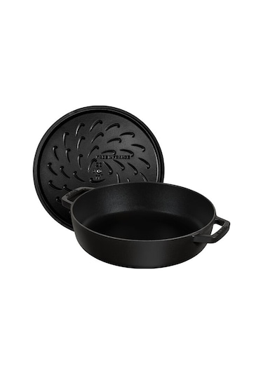 STAUB La Cocotte Sığ Döküm Tencere 24 Cm Siyah