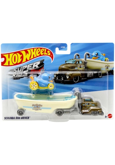 Hot Wheels Super Rigs Scrubba Dub Driver Diecast Car Blue Duck Mavİ