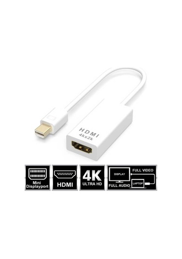 4K Destekli Mini Displayport To Hdmi Kablo MacBook Uyumlu Thunderbolt
