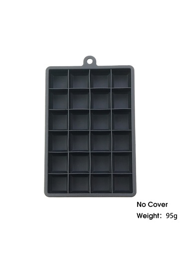 By Como Pratik 24'lü Sililkon Kare Buz Kalıbı Siyah