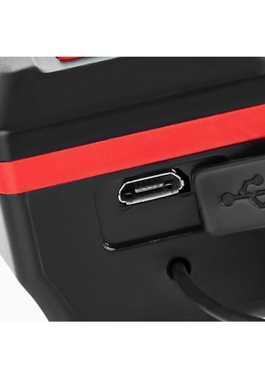 Güneş Enerjili Usb Şarjlı Bisiklet Lambası Solar Fener Ön Far Işık Aydınlatma Kornalı Kırmızı