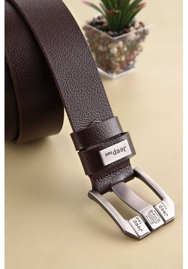 Hakiki Deri Kahve Metal Tokalı Erkek Kemer Kahverengi