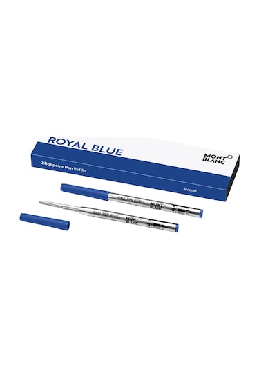 Montblanc 2'li Tükenmez Kalem Yedeği Broad Royal Blue 128215