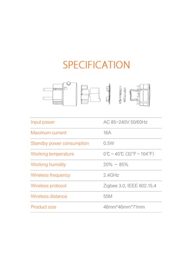 Tenfowee Akıllı Zigbee 3.0 16a Avrupa Priz - Enerji Takip, Zamanlayıcı, Alexa/google Uyumlu