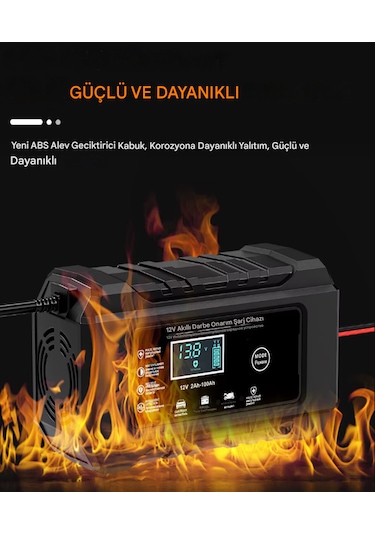 Rj-c1 12v 6a Göstergeli Asitli Kurşun Aküler Için Desülfatör Akü Şarj Cihazı Takviye Değildir