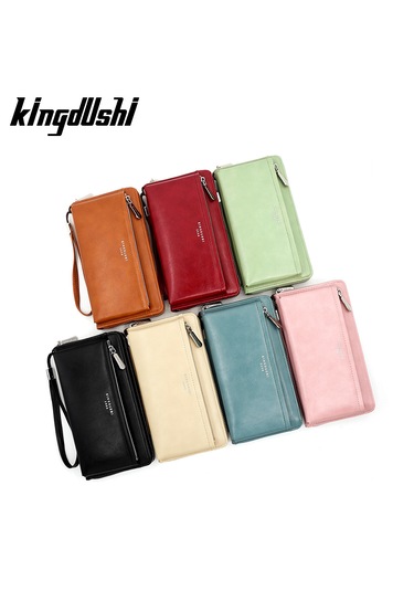 Uzun Cüzdan Çok Fonksiyonlu El Çantası Kadın Cüzdanı - Kırık Beya Kırık Beyaz