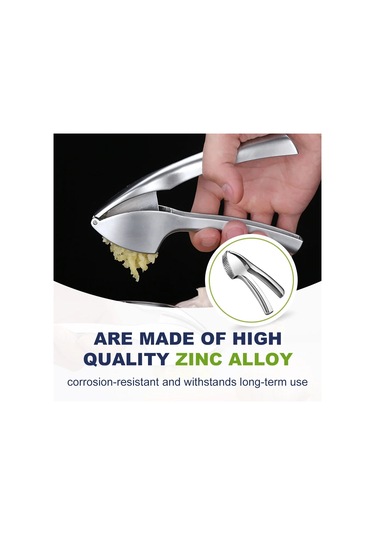 Sarımsak Presi Paslanmaz Çelik Sarımsak Kıyma Sarımsak Kırıcı Gümüş