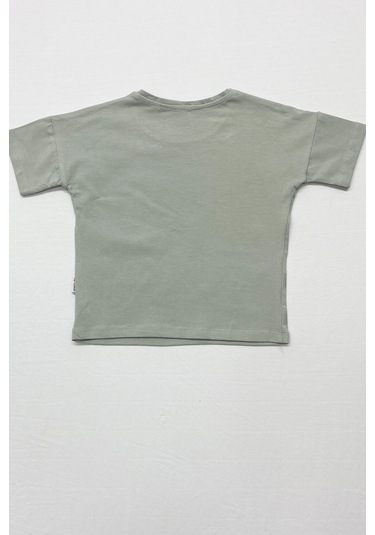 Kız Çocuk Eşofman Takımı Çizgili İspanyol Paça B17 Su Yeşili