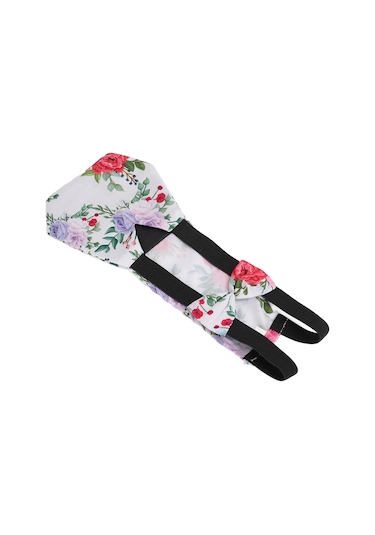 Yuntech01 Küçük Kuşlar İçin Yeniden Kullanılabilir Islaklık, Nefes Alıcı Su Geçirmez Kumaş, Kolay Giydirme Kordonlu Tavuk, Ördek Bezi Papatya Desenli S Boy