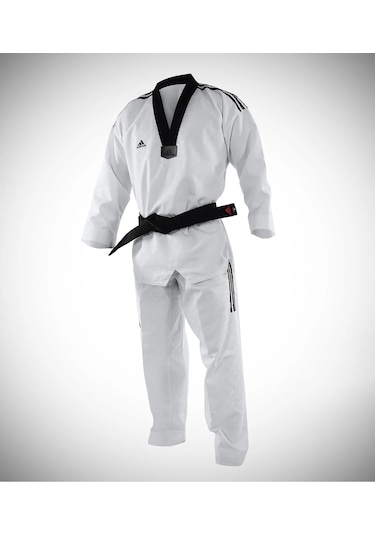 Adidas Adı-start 3 Şeritli Taekwondo Elbisesi Beyaz