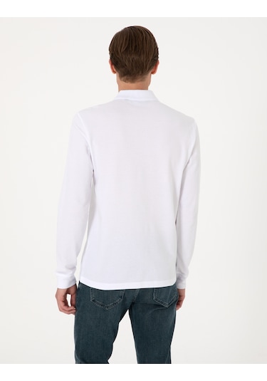Pierre Cardin Erkek Beyaz Sweatshirt 50314048-vr013 Beyaz