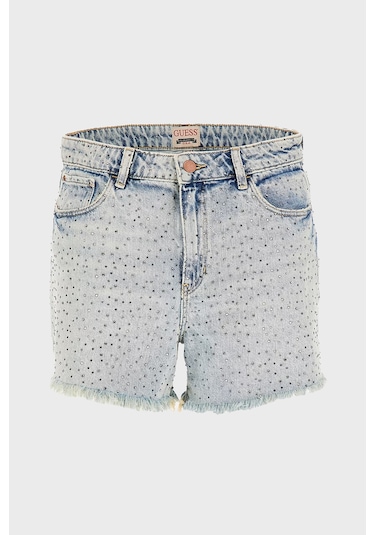 Guess Bayan Short W5gd74 D5lq2 Grbg Açık Mavi Açık Mavi