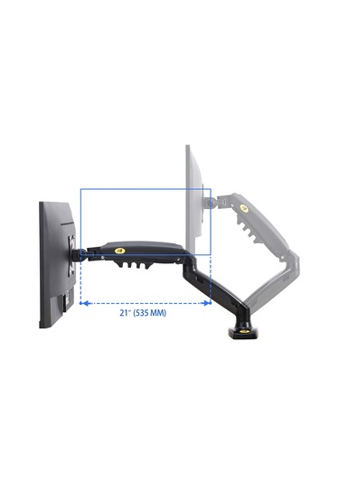 Nb North Bayou F80 17"-30" Amortisörlü 2Xusb Monitör Tutucu Stand