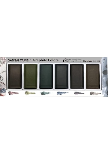 Zig Gansai Tambi Graphite Colors Sulu Boya Seti 6 Renk