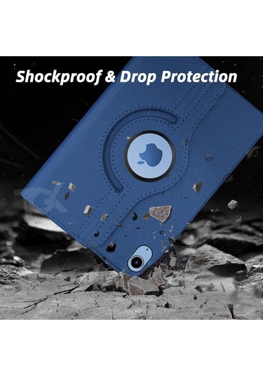 İpad Uyumlu A16 11.nesil A3354-a3355 360 Dönebilen Pu Deri Standlı Tablet Kılıfı Kapaklı Kılıf