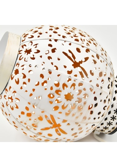 Sones Sz-20004 Güneş Feneri Dövme Demir İçi Boş Çim Lambası Açık Bahçe Dekoratif Lambası Bronz