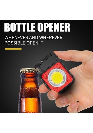 Ulzyvf Usb Tirbuşon Siyah Şarj Mini Led Kamp Işık Fonksiyonlu Feneri El Edilebilir Çok Cob Açık Qi Siyah