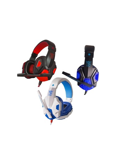 Suntek Pc Için Mic Led Işıklı Kulak Üstü Oyun Kulaklığı