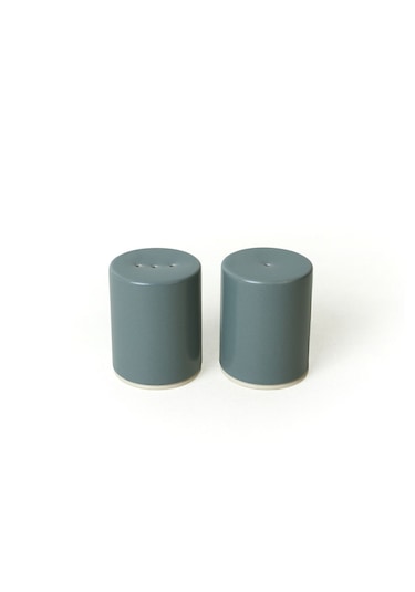 Keramika Mat Yeşil Stackable Tuzluk / Biberlik 6 Cm Yeşil