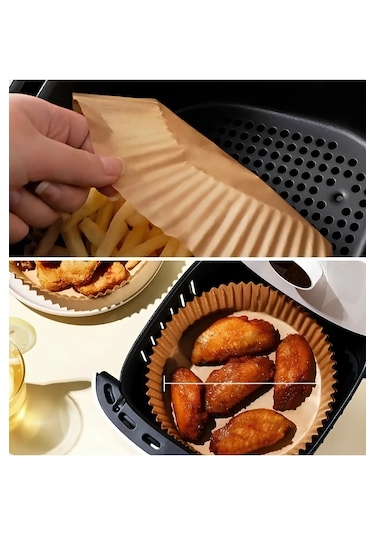 Air Fryer Pişirme Kağıdı 100 Adet Hava Fritözü,yuvarlak Model