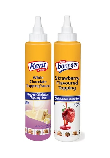 Kent Boringer Çikolata + Çilek Topping Sos Beyaz 2 x 750 G