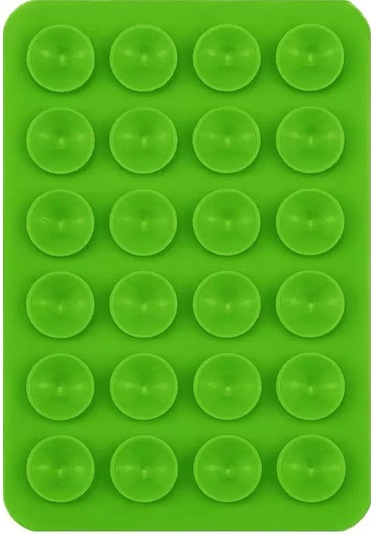 2adet Küçük Vakumlu Öpücüklü 02 Çift Taraflı Silikon Telefon Tutucu Yeşil