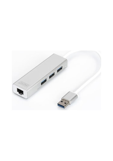 Digitus Da-70250-1 3 Port USB 3.0 Çoklayıcı & Gb Ethernet Adaptör