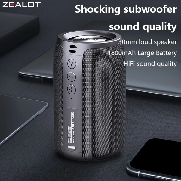 Willowhaven Zealot S32 5w Taşınabilir Kablosuz Hoparlör, Siyah, Çift Eşleştirme, 1500mah Pil