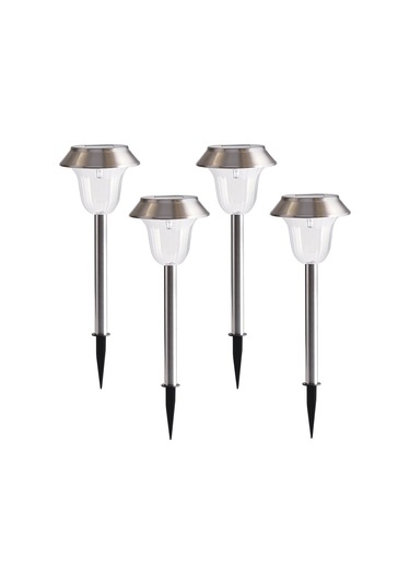 Paket Güneş Bahçe Işıkları Açık Paslanmaz Çelik Beyaz Led Yol Lambası Bahçe Dekorasyonu Peyzaj Aydınlatması Veranda, Çim, Bahçe Yürüyüş Yolu İçin Çok Renkli