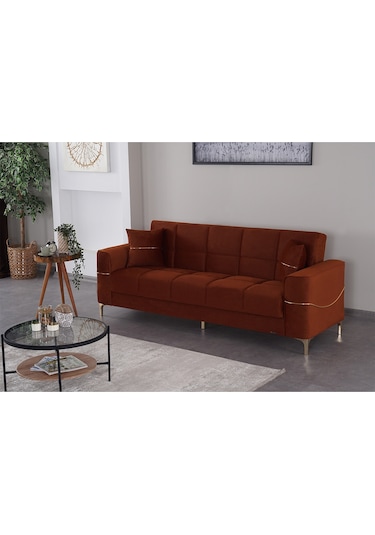 Kilim Mobilya Vogel 3 Kişilik Yüksek Ayaklı Koltuk - Kanepe Turuncu