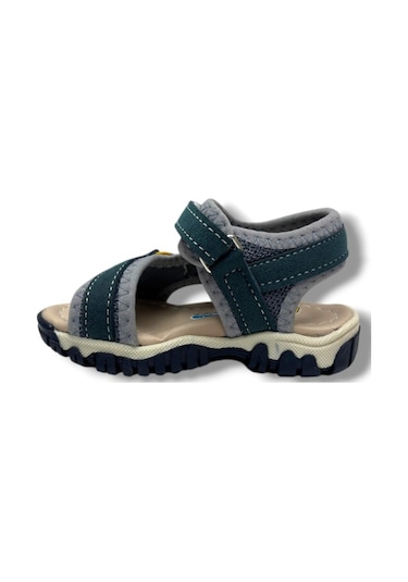 Arzen Bebe 228-26 Cırtlı Anatomik Erkek Çocuk Sandalet Petrol Gri 31-36