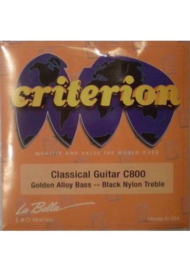 La Bella Usa C800 Siyah Misina Klasik Gitar Teli Seti