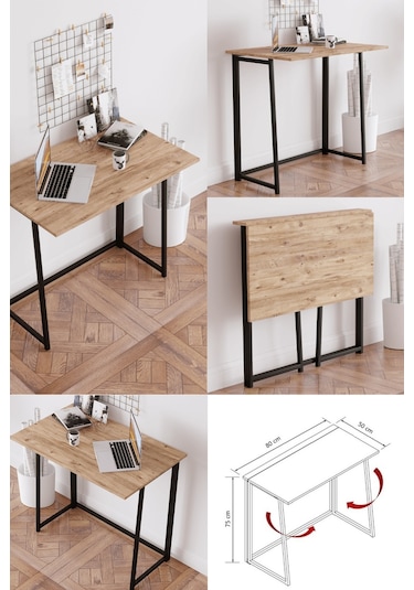Fahrettinküçük 3290 Work Katlanır Çalışma Masası Atlantik Çam