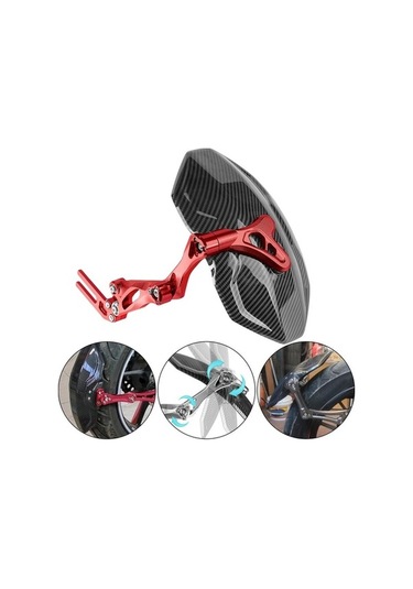 Didadodo Motosiklet Arka Çamurluk Koruma Seti M3 Kırmızı Uygun