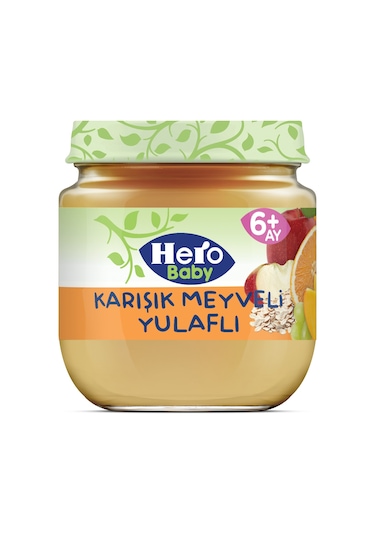 Hero Baby Karışık Meyveli Yulaflı 6+ Ay Kavanoz Maması 125 G