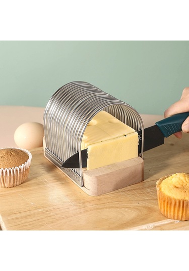 Neevoyu Ahşap Ve Paslanmaz Çelik Ekmek Dilimleyici, Evde Tam Dik Dilimler, Kırıntı Toplayıcı Tabak, Mutfak Ve Fırın Aracı Ahşap