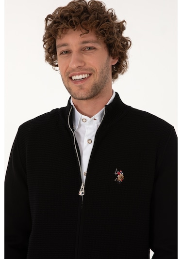 U.s. Polo Assn. Erkek Siyah Hırka Triko 50307800-vr046 Siyah