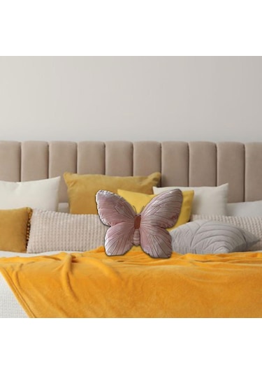 Suntek Kelebek Yastık Doğum Günü Hediyesi Yatak Yurt Oturma Pembe